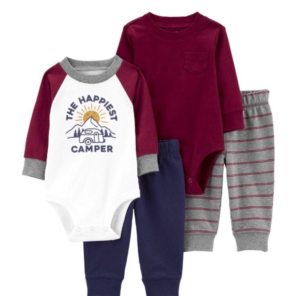 Carter”s 4 piece Onesie Joggers Set NWT